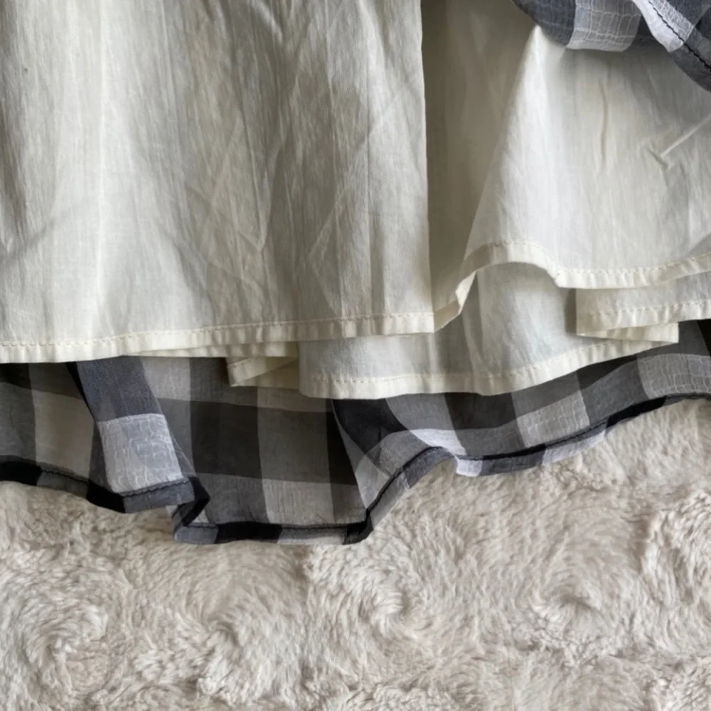 {SOLD} GUESS Gingham Strapless Dress Black & White - Picture 8 of 11